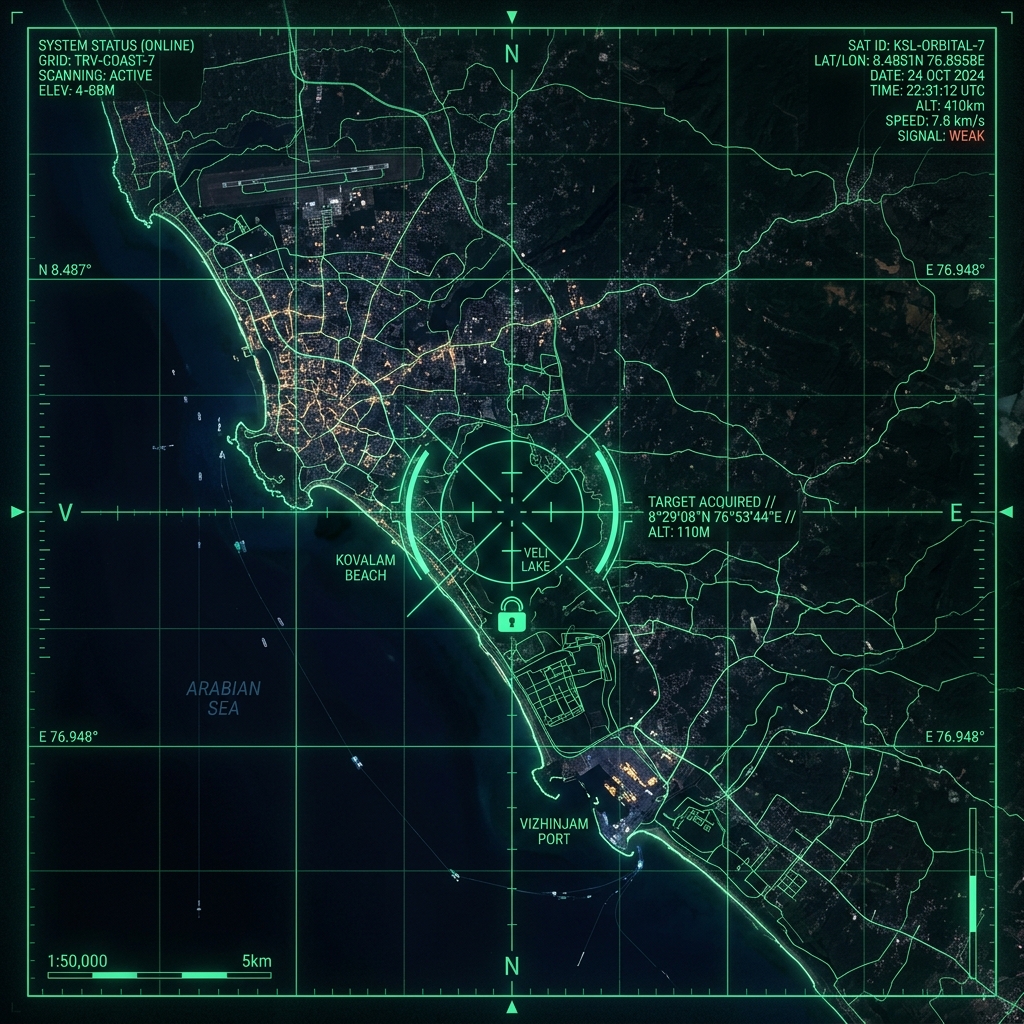Trivandrum Satellite HUD Map
